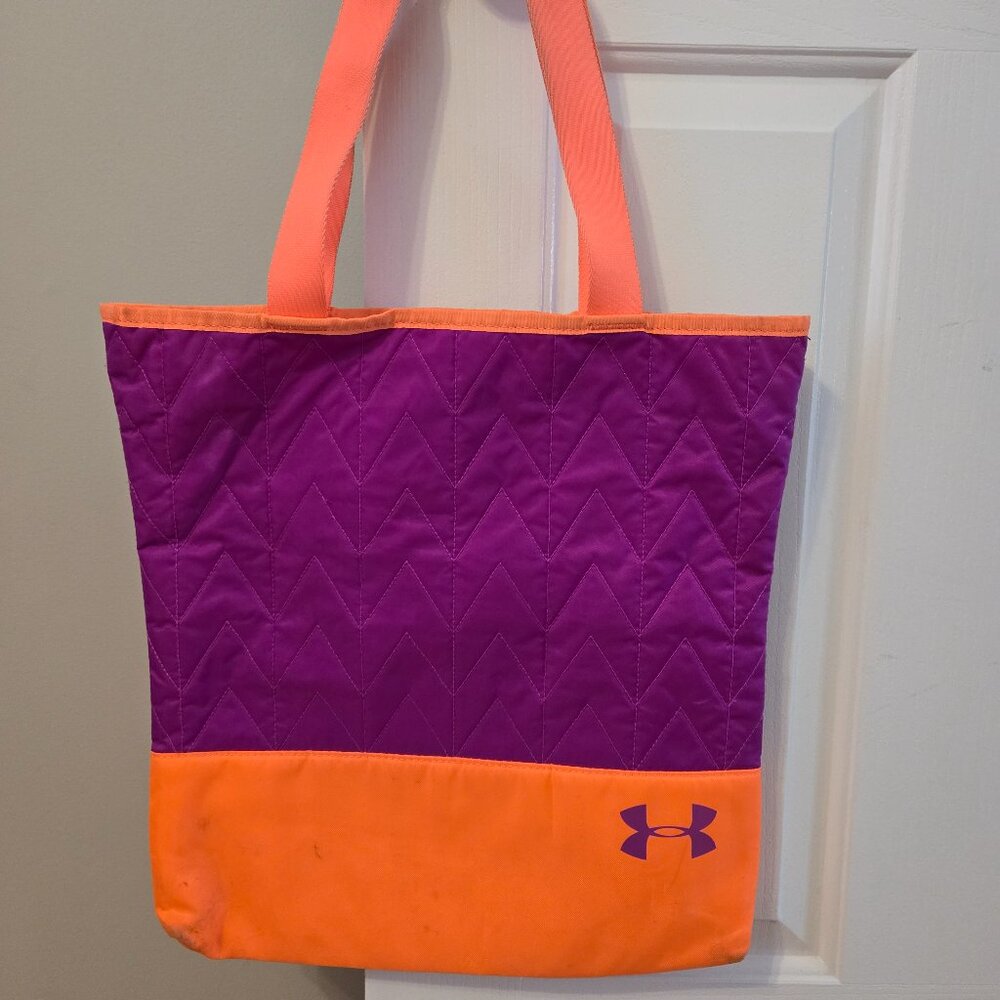 Under Armour Gym or Tote Bag in Purple and Orange